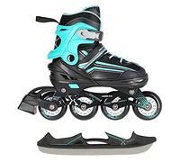 Nils Extreme Lucky Patins à glace 2 en 1 Noir/bleu Taille 34-38