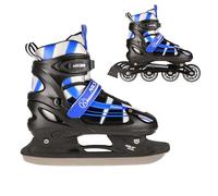 Nils Extreme Patins de Hockey sur Glace 2 en 1 Chaska - Couleur : Bleu foncé - Taille L (39-42)
