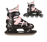 Nils Extreme Patins de Hockey sur Glace Chaska 2 en 1, Couleur : Rose/Blanc, Taille : S (31-34)