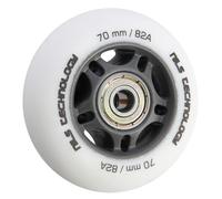 Nils Extreme PESPORT Roller Blade Roues avec Roulement ABEC9-4 - Lot de roues pour patins à roulettes d'intérieur et d'extérieur - 82A - 70x24 - Blanc mat