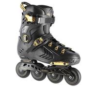 Nils Extreme Rollers pour Homme et Femme - Rollers en ligne - Roulements ABEC9 - Rollerblades Adultes - Roues 85A - Rollerskates 39 - Noir et Or - NA20002