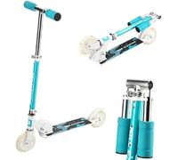 Nils Extreme Trottinette pour Enfants, Adolescents et Adultes - Trottinette Enfant avec roulement ABEC5 - Trottinette de Ville Pliable - Guidon réglable en Hauteur - Menthe - HD505
