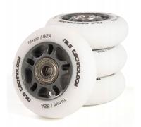 NILS Roulettes avec roulement à billes Lot de 4 roues en PU ABEC 9 Roulements 64-80 mm, Blanc., 64mm