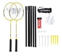 Nils Kit de Badminton avec 2 Raquettes, Filet de Badminton et 3 Volants et Sac de Transport