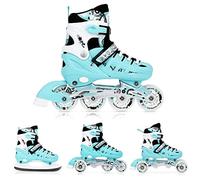 Nils Patins à Glace 4 en 1 - Réglables - pour Le Hockey - pour Filles et garçons et Femmes - NH10905 (Bleu, L (39-42))