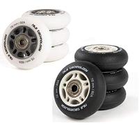 NILS Roulettes avec roulement à billes Lot de 4 roues en PU ABEC 9 Roulements 64-80 mm, Blanc., 64mm