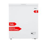 Nilson Congélateur Coffre Blanc NCH1500EDC. Capacité 142 Litres, Dual Cooling, 4 Étoiles, Porte Sens Unique, Technologie Cyclique, Porte Abattante, 1 Panier, 40 dB, Classe E