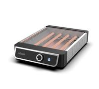 Nilson Life NTS1000FL4 Grille-Pain Plat Horizontal 1000W, 6 Modes de Toast, Commande Manuelle, Minuterie Numérique, Torréfaction et Démolissement, Tiroir ramasse-miettes, Nettoyage Facile, NTS1000FL4