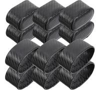 Niltracy Coussin de montre, matériau PU et fibre de carbone avec étui en cuir, 6 pièces motif carbone noir, idéal pour le rangement et l'affichage de montres, coussin de montre, coussin de montre en