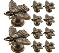 Niltracy Lot de 10 boutons de placard en forme d'abeille antique pour porte, tiroir, meubles de maison