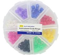 Niltracy Lot de 160 anneaux de code dentaire en silicone non toxique pour instruments dentaires avec code couleur