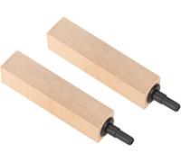 Niltracy Lot de 2 diffuseurs de bulles d'air en bois pour poissons d'aquarium, pierre à air fine en bois de tilleul pour écumoire, et accessoires de petit bloc