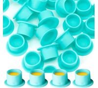 Niltracy Lot de 200 gobelets jetables en silicone pour pigments de tatouage, sourcils, eye-liner, lèvres, pigment de tatouage (cyan)