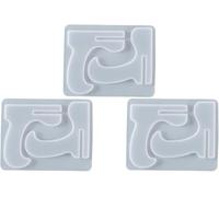 Niltracy Lot de 3 supports de présentation en résine époxy pour présentoir, moules en résine époxy, blanc, 8,8 x 7 x 0,6 cm (TY09UGB0P12670518YI)