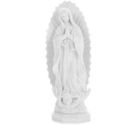 Niltracy Statue de la Vierge Marie, artisanat en résine blanche, idéale pour la décoration de la maison, l'entrée et les salles religieuses, statue de la Vierge Marie, résine blanche - Fabriquée