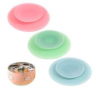 Niltracy Ventouse en silicone, anti-chute et double face, grande surface, convient pour les enfants, les personnes âgées et les patients, ventouse en silicone, rose + vert + bleu (1 de chaque)