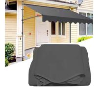 NILZA Auvent De Terrasse Remplacement Couverture Hauteur Réglable Pare-soleil Toile D'Auvent Tissu De Remplacement Résistant Aux UV Toile De Store Pour Extérieur Fenêtre Jardin(Color:Black,Size:300cm)