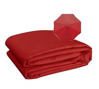 NILZA Housse De Rechange De 2,7 M/3m, 8 Côtes Auvent De Rechange en Tissu Imperméable pour Jardin, Dessus De Parapluie De Remplacement, Noir (Color : Red, Size : 3m/8Ribs)