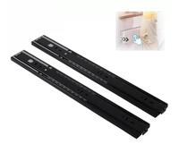 NILZA Push to Open Coulisse Tiroir Glissières De Tiroir Noir, Rail De Guidage Glissiere 20 30 40 50cm Glissiere pour Tiroir À Extension Complète Glissiere pour Salle De Bain (Size : 20cm/8in)