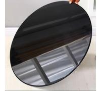 NILZA Rond Dessus De Table en Verre Trempé Plateau De Table Épaisseur 8mm Plaque De Verre, Noir Plateau De Table 40cm 50cm 60cm 70cm (Size : 450mm(18In))