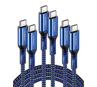 NIMASO Câble USB C à USB C[Lot de 3:0.3M+1M+2M],Câble USB Type C Charge Rapide PD Nylon Tressé en Fibre pour iPad Pro 2021/2020/2018,Google Pixel 3a,Samsung Galaxy S22/S21+/S21 Ultra/S20/S10