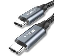 NIMASO Câble USB C vers USB C 3M,Câble USB Type C Charge Rapide 100W 20V/5A PD Nylon Tressé pour iPhone 15/15 Pro,MacBook Pro,iPad mini6/Pro 2021,Samsung Galaxy S23/S22/S21 Ultra/S10/S9, Google Pixel