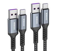 NIMASO Câble USB Type C 5A [Lot de 2/1M+2M] Supercharge 40W Compatible Avec Huawei P30, P20, Mate 30, 20, 10, P10 Plus, Honor Note 10
