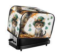 Nimbisense Housse de grille-pain à 2 tranches avec poches pour la Saint-Patrick - Protection contre la poussière et les traces de doigts