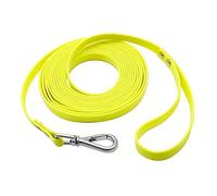 Nimble Laisse imperméable en PVC Durable idéale pour Les Chiens de Petite, Moyenne et Grande Taille 1,5 m, 3 m, 4 m, 4,9 m - Laisse réfléchissante d'entraînement (4,8 m, Jaune Vif)