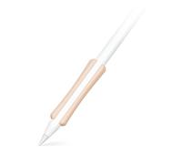 NimbleGrip 2 Étui ergonomique double face en silicone de qualité supérieure avec double pression et chargement sans fil, compatible avec Apple Pencil Pro 2e génération et USB-C (beige)