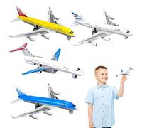 NimblusToy Avion Jouet, 4pcs Aircraft Toys Set, Modèle Avion Alliage, Plane Model, Miniatur Avion Model, Cadeau Noël Anniversaire Jeu Collection Garçon Fille 3-12 Ans -A