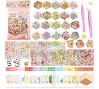 NimblusToy Stickers 3D Scene Stickers 3D, 20 Sets DIY Scene Sticker, Miniature House DIY Autocollants, Adorable Scènes Sticker, Scènes Miniatures Réutilisables for Adults Children -B