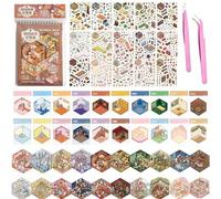 NimblusToy Stickers 3D Scene Stickers 3D, 20 Sets DIY Scene Sticker, Miniature House DIY Autocollants, Adorable Scènes Sticker, Scènes Miniatures Réutilisables for Adults Children -A