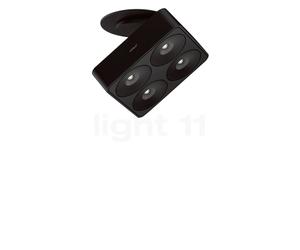 Nimbus Q Four Plafonnier LED in onvertisseur - pivotant noir - 40° Ce luminaire comporte des modules à LED prémontés de classes énergétiques A A