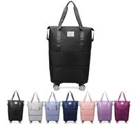 Nimedala Valise Cabine à roulettes, Grande capacité, Compatible avec Les Avions (Black)