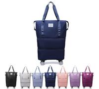 Nimedala Valise Cabine à roulettes, Grande capacité, Compatible avec Les Avions (Dark Blue)