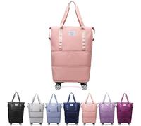 Nimedala Valise Cabine à roulettes, Grande capacité, Compatible avec Les Avions (Pink)