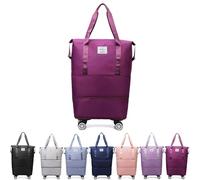Nimedala Valise Cabine à roulettes, Grande capacité, Compatible avec Les Avions (Purple Red)