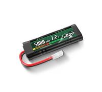NiMH 7.2V 5000mAh Batterie rechargeable avec connexion Tamiya et câble en silicone - 6 cellules - Taille 135X47X24mm - Haute capacité pour les modèles RC