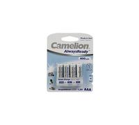 Camelion Piles rechargeables AAA (HR03) Always Ready NiMH 1,2 V 800 mAh - Pack de 4