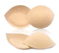 Nimiah Coussinets de bikini push-up imperméables à coudre soi-même pour maillot de bain, soutien-gorge de sport et haut pour plus de volume et un décolleté séduisant, beige, D