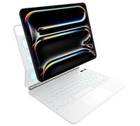 nimin Étui clavier pour iPad Pro 13" (M4,2024), pavé tactile multiple, Mag-Attach, rétroéclairage 7 couleurs, mise en veille/réveil automatique,