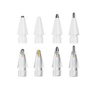 nimin Replacement Tips for Apple Pencil 2nd Gen & 1st Gen- [8 Pack] Apple Pencil Spare No Wear Out Fine Point Precise Control Apple Pen Tip, Plastic Tips + Metal Tips