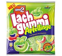 Nimm2 - Anneaux de pomme Lachgummi (gomme qui rit) (Lachgummi Apfellinge) | Poids Total 225 grams