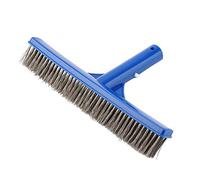 Nimoa Brosse en Acier for Piscine, avec Soies en Acier Inoxydable, Nettoyer Les Murs de L’étang, Spa, 10 Pouces