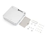 Nimoa Coque de Protection Rigide, Console pour Nin-Tendo Game Boy Advance GBA SP Housse de Protection en ABS Kit de Pièces de Rechange (Argent)