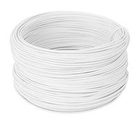 Nimoa Fil de Fer Serre-Câble 0,55 MM Revêtu de Plastique Galvanisé 100 M Attache-Câble à La Main Branche de Cravate de Raisin Fil de Connexion Bonsaï (Blanc)