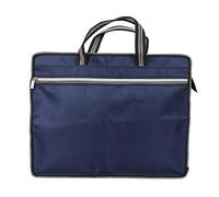 Nimoa Sac de Rangement de Fichier, Sac de Fichier en Tissu Oxford Imperméable Portable avec Fermeture à Glissière, Sac de Rangement pour Réunion d'Affaires (Bleu)