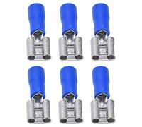 Nimomo FDD2-250 Connecteur à cosse, Connecteur à cosse femelle de conductivité avec coque isolante, pour câble 1,5-2,5 mm², 100PCS(Bleu)