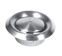 Nimomo Grille D'aération en Acier Inoxydable, Plafond Mural Réglable Maison Grille D'aération en Acier Inoxydable Couvercle de Conduit de Ventilation Rond Nouveau (125mm)